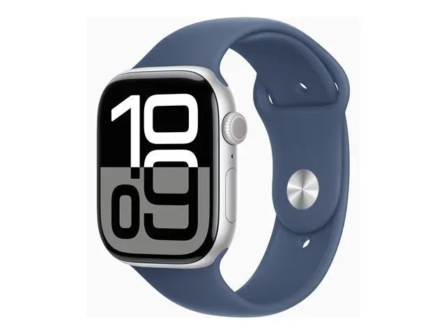 Apple Watch Series 10 (GPS) – 46mm Silver Aluminium with Denim Sport Band Apple