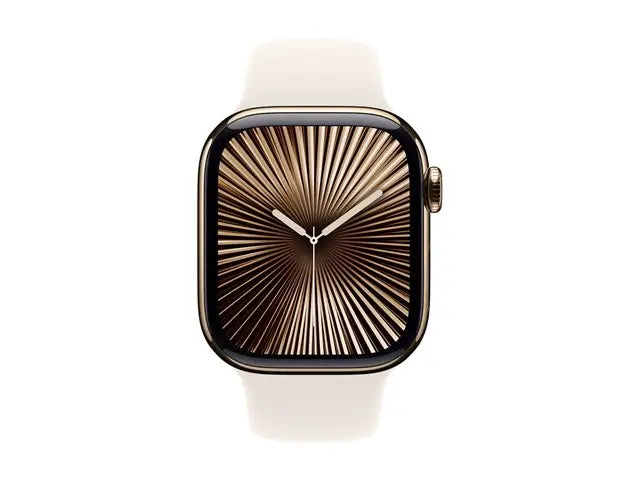 Apple Watch Series 10 (GPS + Cellular) – 42mm Gold Titanium with Sport Band Apple