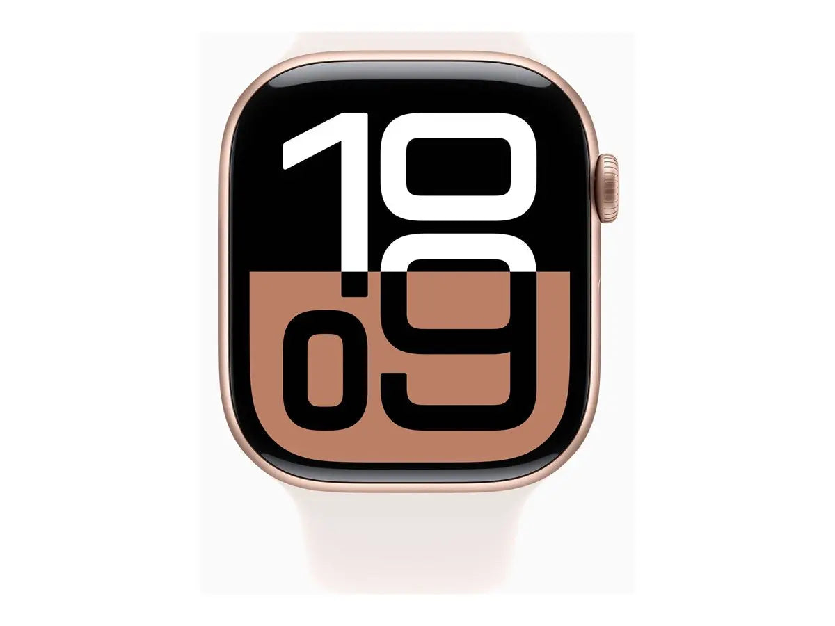 Apple Watch Series 10 (GPS + Cellular) – 46mm Rose Gold Aluminium with Light Blush Sport Band (M/L) Apple