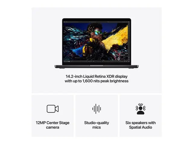Apple MacBook Pro 14" (M4, 24GB RAM, 1TB SSD) – Space Black – French Keyboard Apple