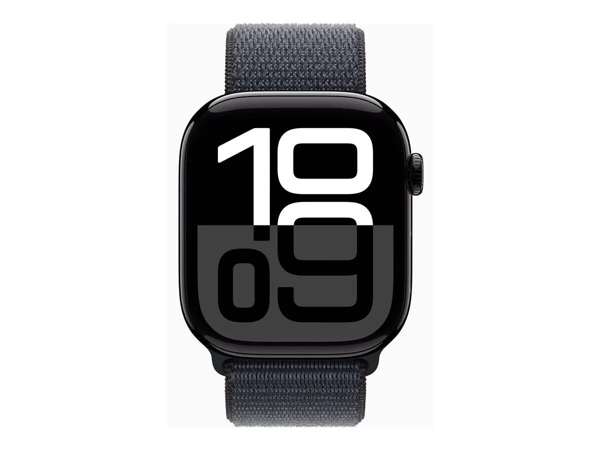 Apple Watch Series 10 (GPS + Cellular) – Jet Black Aluminium (Ink Sport Loop) Apple