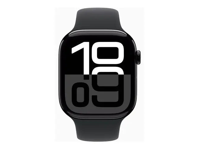 Apple Watch Series 10 (GPS + Cellular) – 46 mm, Jet Black Aluminium, Sport Band (Black, S/M) Apple