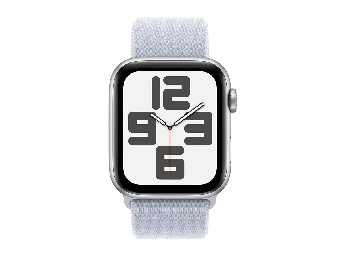 Apple Watch SE (2nd Gen, GPS + Cellular) – 44 mm Silver Aluminium with Sport Loop (Blue Cloud) Apple