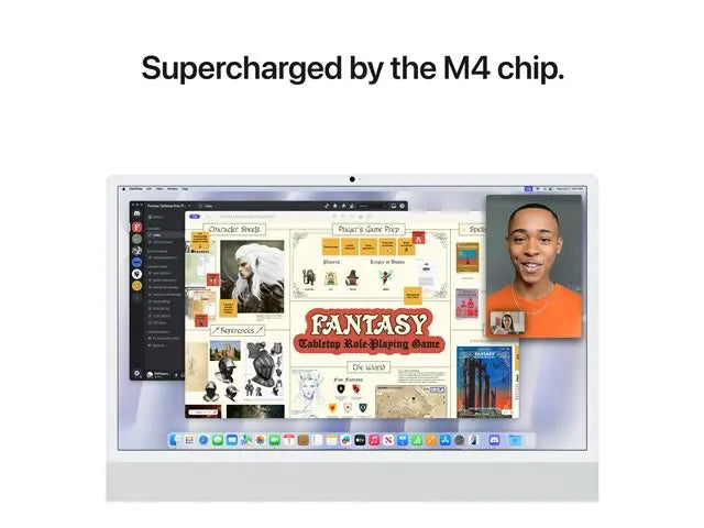Apple iMac 24" with 4.5K Retina Display – M4, 16GB, 256GB SSD (French Keyboard, Silver) Apple